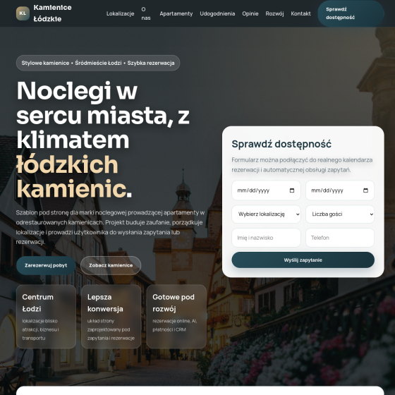 Screenshot makiety Kamienice Łódzkie
